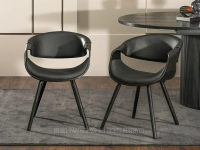 Drewniane krzesło gięte BENT CZARNY EKO-SKÓRA - nowoczesny design