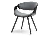 Produkt: Krzesło bent szary welur, podstawa czarny