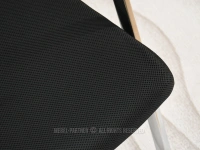 Czarne krzesło konferencyjne HENRY SIATKA MESH - CHROM - miękkie siedzisko