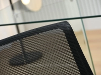 Czarne krzesło konferencyjne HENRY SIATKA MESH - CHROM - tkanina mesh