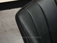 CZARNE krzesło tapicerowane CORBET - CZARNA NOGA - skóra ekologiczna