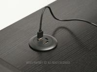 Biurko regulowane OTSO 120 CZARNE DREWNO - BIAŁY - wejścia USB