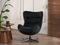 Wypoczynkowy CZARNY fotel do salonu SEKURA NOGA CZARNY - stylowy design do nowoczesnych wnętrz