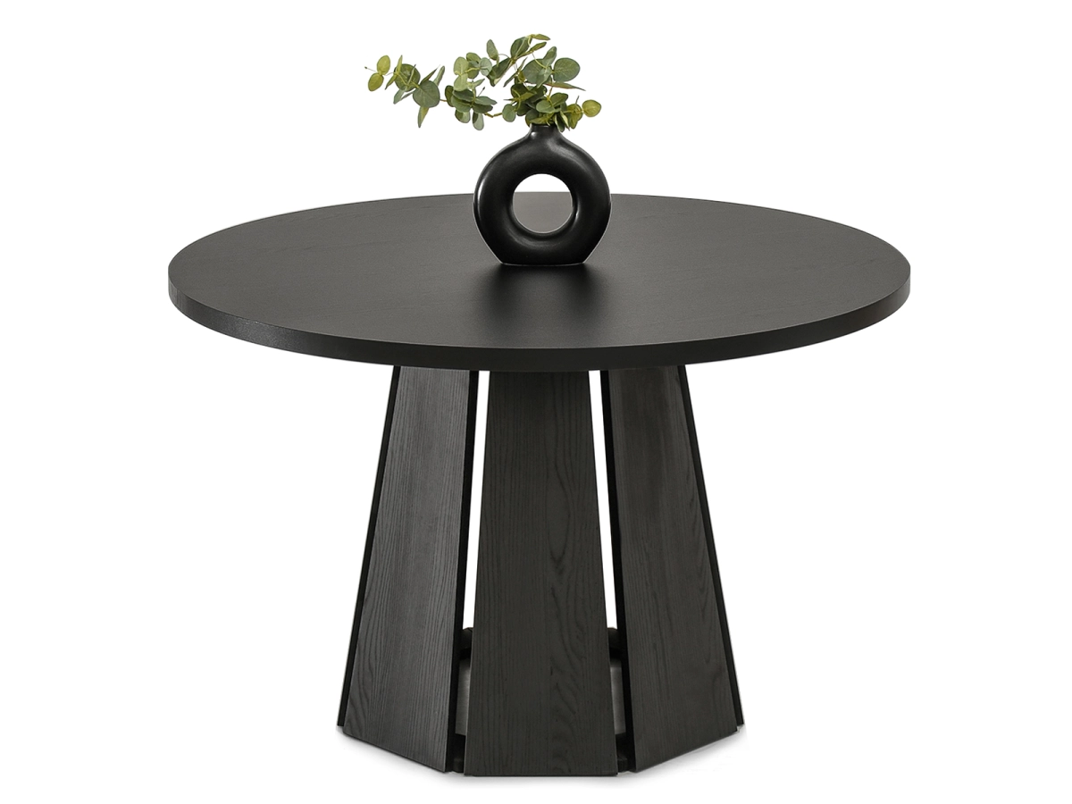 CZARNY stół okrągły SOLVO 120 cm
