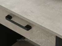 Czarny stolik kawowy z szufladą ESPEN BETON - CZARNY - płyta laminowana imitująca beton