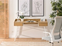 DĘBOWE biurko z szufladami w stylu skandynawskim ESLOV - drewniane biurko do biura