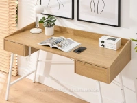 DĘBOWE biurko z szufladami w stylu skandynawskim ESLOV - estetyczne biurko do gabinetu