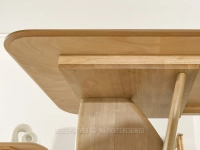 Nowoczesny DĘBOWY stół z geometryczną podstawą LINDOR - elementy montażu