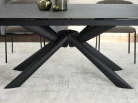 Designerski stół GRAFIT MARMUR PIETRA DANZEN - metalowa podstawa pająk