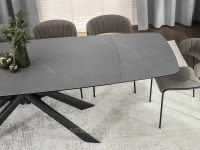 Designerski stół GRAFIT MARMUR PIETRA DANZEN - blat po rozłożeniu