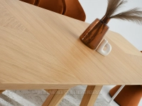 Drewniany stół na 12 osób rozkładany 180-380 cm ORBIS DĄB - struktura blatu