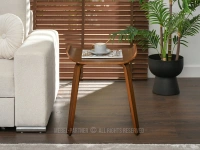 Drewniany stolik pomocnik MARINO ORZECH NOGI ORZECH - drewniany stolik pomocniczy