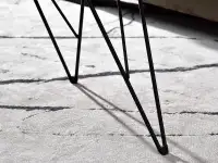 Czarny stolik kawowy RAVA S - CZARNE NOGI - stalowe nóżki