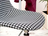 Obrotowe krzesło tapicerowane MOP MOVE TAP pepitka - siedzisko