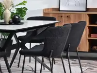 Czarne krzesło KIRK - CZARNE NOGI - charakterystyczne detale