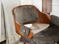 krzesło twig orzech-brąz tkanina, podstawa orzech
