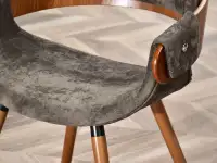 krzesło twig orzech-brąz tkanina, podstawa orzech