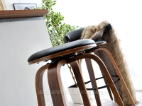 Elegancki stołek - hoker barowy drewniany obrotowy nr 41