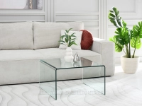 Designerska ława kawowa SZKŁO JASPIS XL TRANSPARENTNY - w aranżacji 