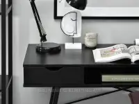 Duże biurko z szufladami GAVLE CZARNE DREWNO - CZARNY - widoczna struktura drewna 