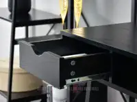 Duże biurko z szufladami GAVLE CZARNE DREWNO - CZARNY - szybki i łatwy montaż