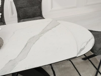 Duży stół z marmuru BIAŁY MARMUR STATUARIO PREZIOS - sposób składania stołu