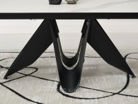 Duży stół z marmuru BIAŁY MARMUR STATUARIO PREZIOS - stabilna i futurystyczna noga stołu