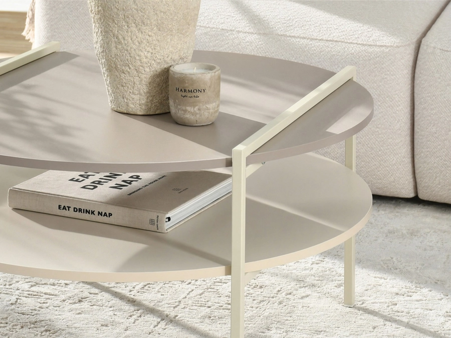 Funkcjonalna ława kawowa okrągła – elegancja i wygoda na co dzień