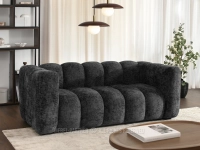 Sofa olia-2 czarny tkanina, podstawa czarny