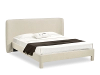Dwuosobowe łóżko z zagłówkiem 160x200 CASPIA BEŻOWY