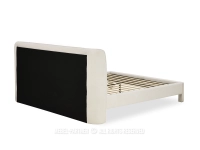Dwuosobowe łóżko z zagłówkiem 160x200 CASPIA BEŻOWY - wykończenie tyłu łóżka