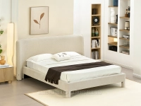Dwuosobowe łóżko z zagłówkiem 160x200 CASPIA BEŻOWY