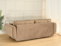 Elegancka sofa z praktycznym pojemnikiem BEŻ BLINK CZARNY - tapicerowane wykończenie tyłu kanapy