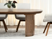 Owalny stół z rozkładanym blatem do jadalni TOGO ORZECH - oryginalny design