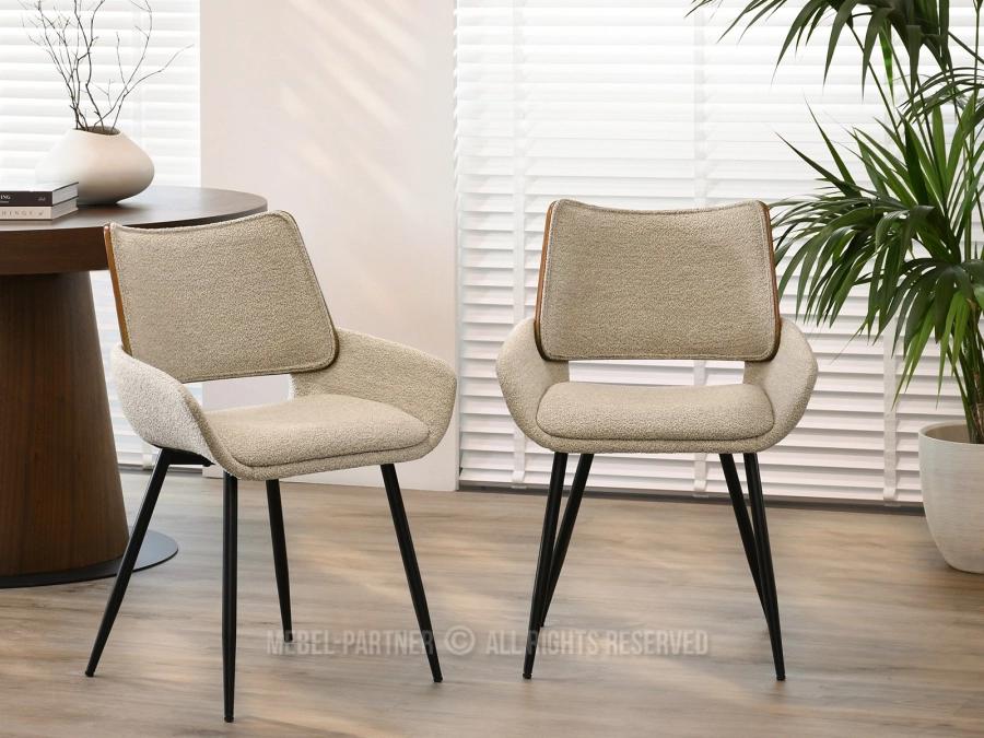 Eleganckie krzesło boucle, idealne do Twojego domu