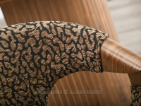 ORZECHOWE krzesło lampard  leopard print KORA CZARNO BRĄZOWY  - oryginalna cętkowana tkanina