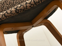 ORZECHOWE krzesło lampard  leopard print KORA CZARNO BRĄZOWY  - element montażu