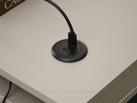 Elektryczne BEŻOWE biurko z półką i szufladami OTSO 140 CZARNY - port USB