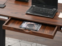 Elektrycznie podnoszone biurko OTSO 120 ORZECH - CZARNY - pojemna szuflada