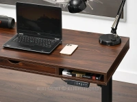 Elektrycznie podnoszone biurko OTSO 120 ORZECH - CZARNY - praktyczna forma