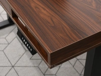 Elektrycznie podnoszone biurko OTSO 120 ORZECH - CZARNY - orzechowe drewno