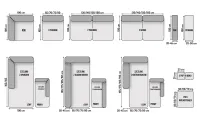 Narożnik do nowoczesnego salonu MIAMI - elementy modułów dla systemu MIAMI