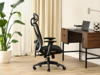 Ergonomiczny fotel do pracy z siatki mesh DAREN CZARNY - wielofunkcyjny fotel do biura lub gabinetu