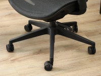 Fotel biurowy ergonomiczny CZARNY MESH HANOI - regulacja wysokości siedziska oraz funkcja bujania