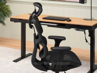 Fotel biurowy ergonomiczny CZARNY MESH HANOI - ergonomiczna bryła