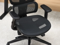 Fotel biurowy ergonomiczny CZARNY MESH HANOI - ergonomiczne siedzisko