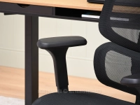 Fotel biurowy ergonomiczny CZARNY MESH HANOI - podłokietnik