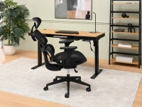 Fotel biurowy ergonomiczny CZARNY MESH HANOI - odchylane oparcie