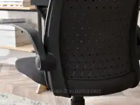Fotel biurowy wentylowany ALTO CZARNY - CZARNA NOGA - krzesło z ażurowym korpusem