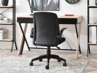 Fotel biurowy wentylowany ALTO CZARNY - CZARNA NOGA - fotel z wentylowanym oparciem
